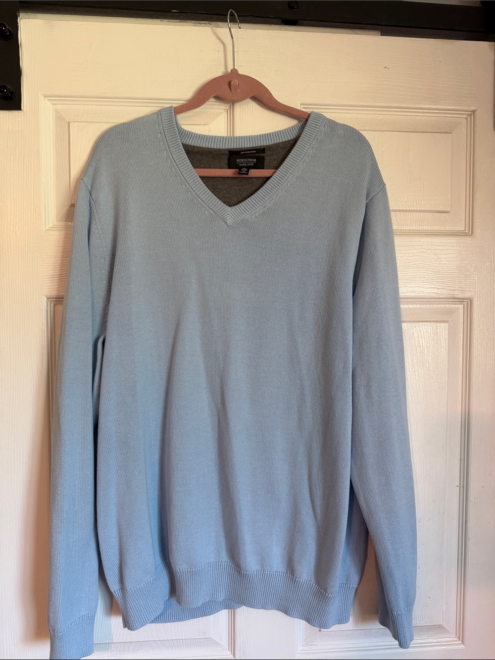 Nordstrom Pale Blue Men's V-Neck Sweater
